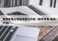 软件开发公司软件知识产权（软件开发 知识产权）